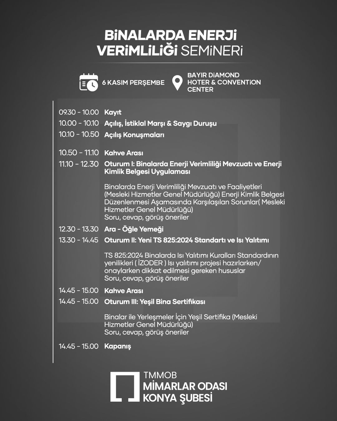 Binalarda Enerji Verimliliği Semineri