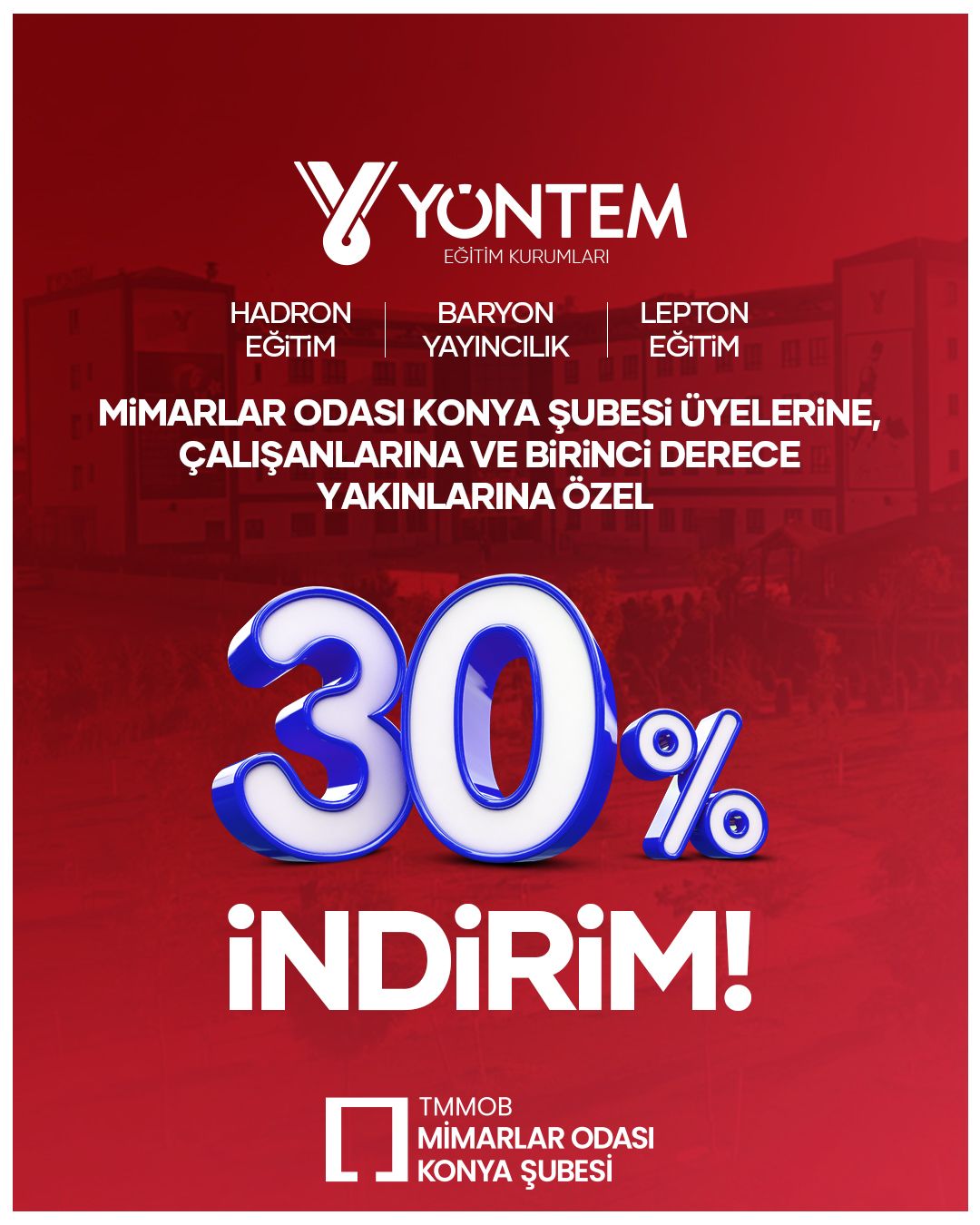  Mimarlar Odası Konya Şubesi ile Yöntem Eğitim Kurumları Arasında Protokol 