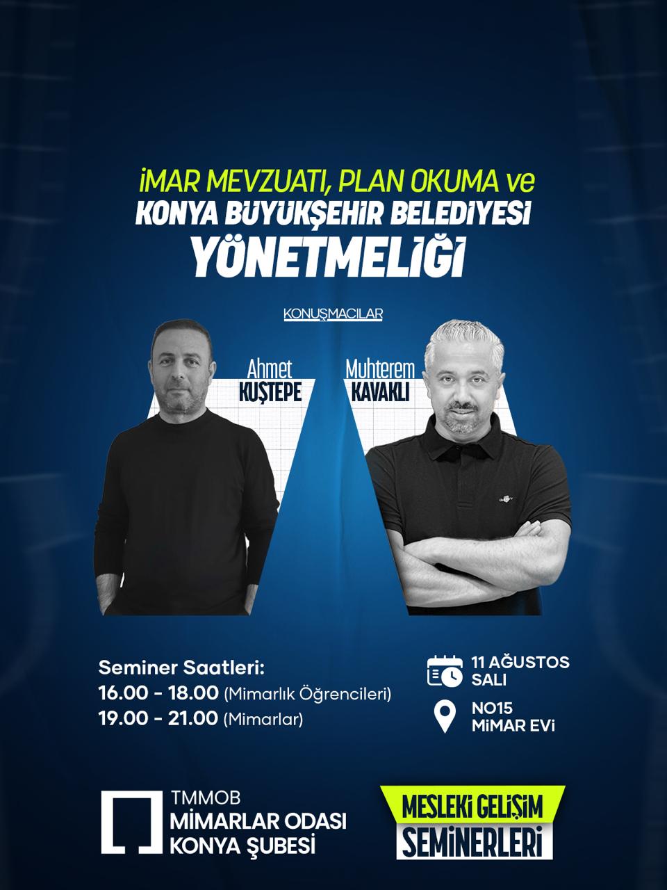 İmar Mevzuatı, Plan Okuma ve Konya Büyükşehir Belediyesi Yönetmeliği Mesleki Gelişim Semineri