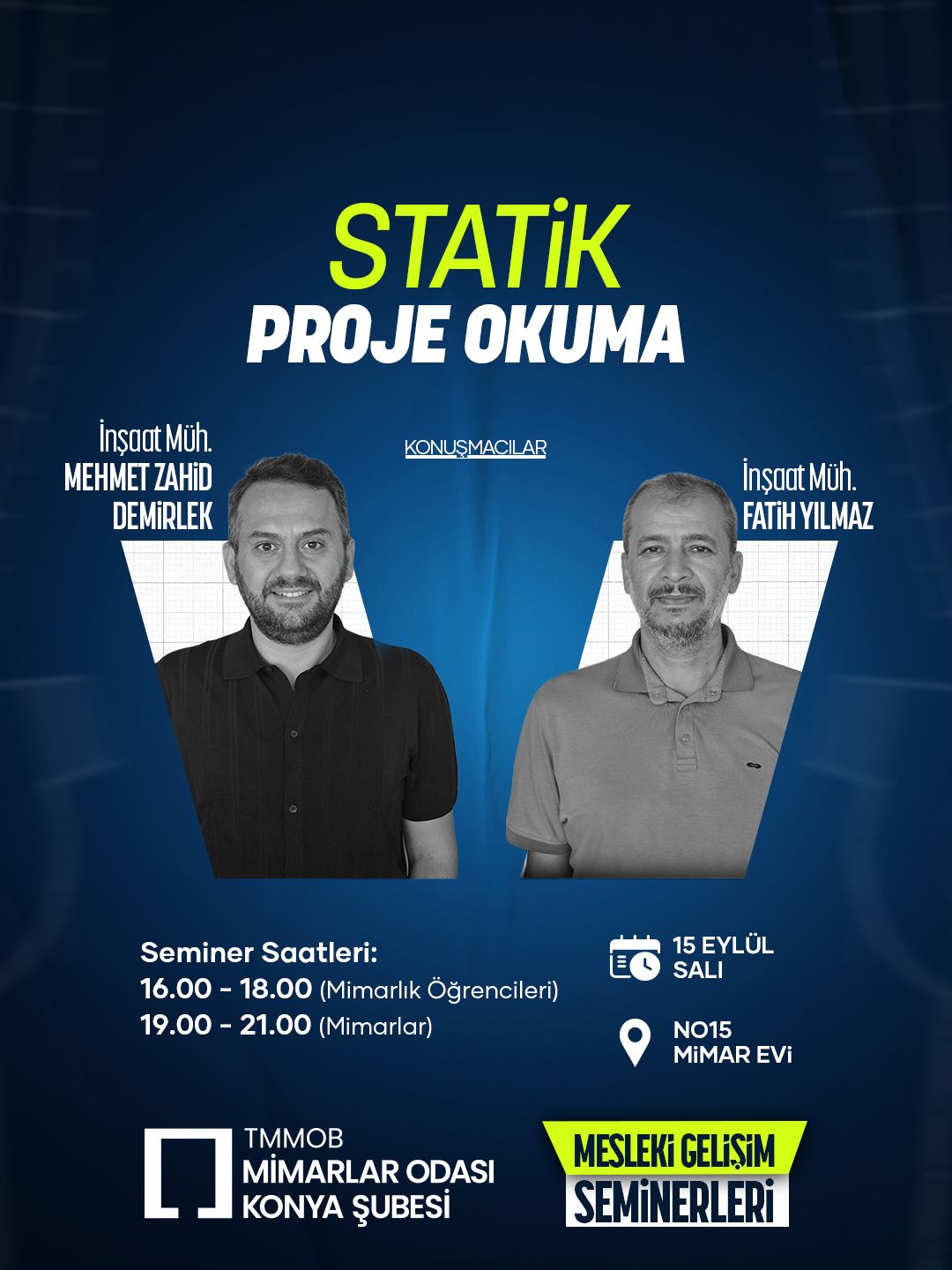 Statik Proje Okuma Mesleki Gelişim Semineri