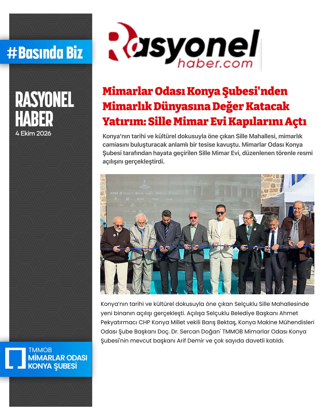 Sille Mimar Evi ve KMF’26 Ulusal ve Yerel Basında!