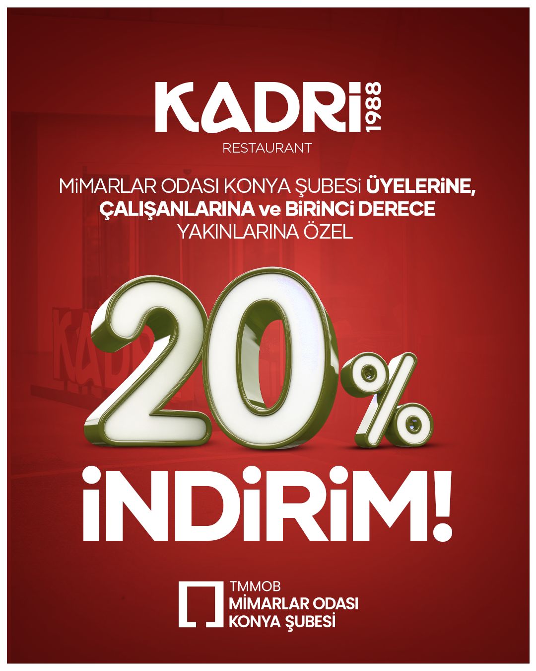 Kadri 1988 Restaurant ile Protokol İmzalandı